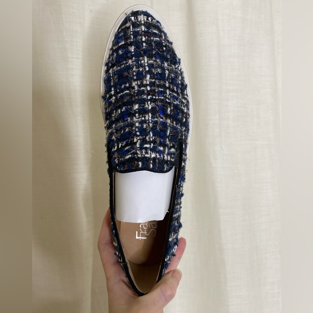 Franco Sarto Women's Navy Tweed Loafers